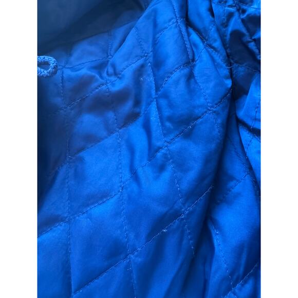 Vtg 90s Brandon Thomas Denim Duffle Toggle Coat Size L - Picture 11 of 14